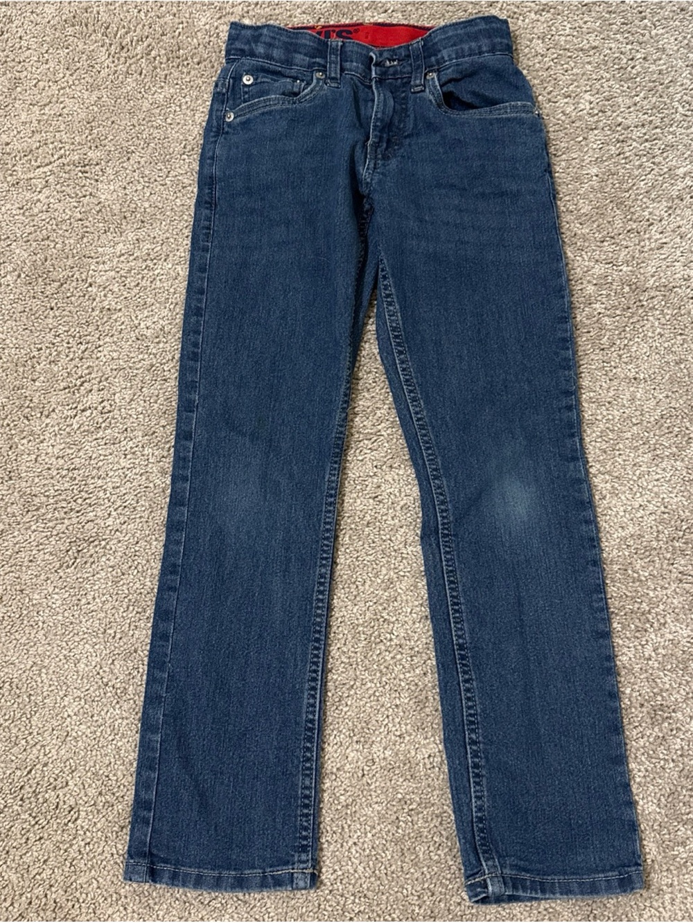 Levi's Boys Dark Blue Straight Leg Jeans